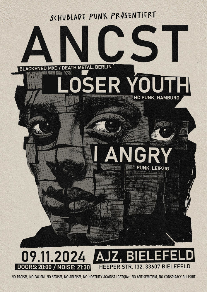 Konzert mit ANCST, LOOSER YOUTH, I ANGRY